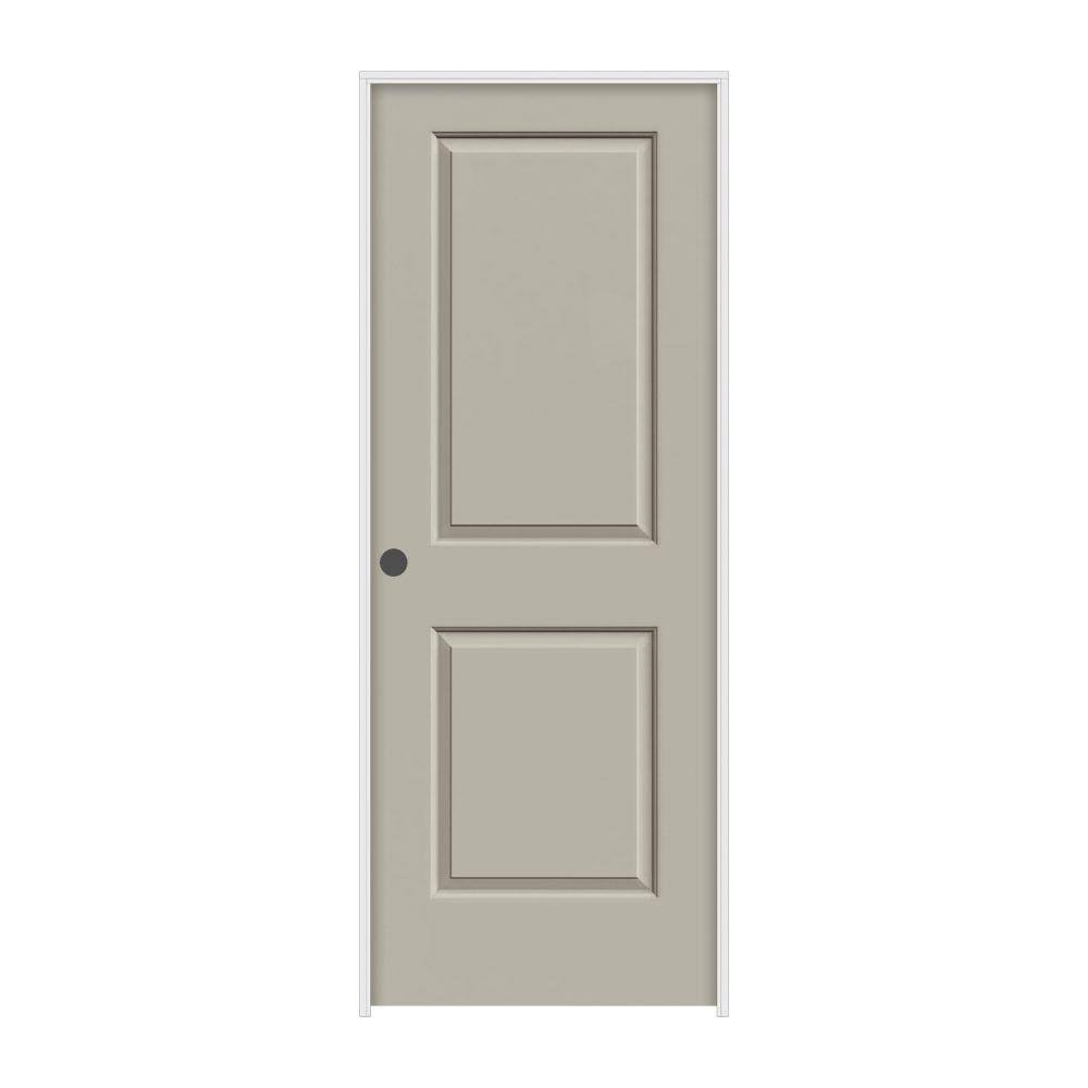 28 in. x 80 in. Desert Sand Right-Hand Smooth Solid Core Molded Composite MDF Single Prehung Interior Door B10633