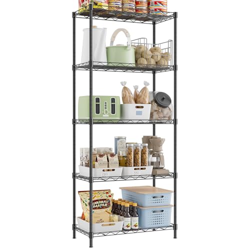 5-Tier Adjustable Metal Wire Shelving Unit Y545