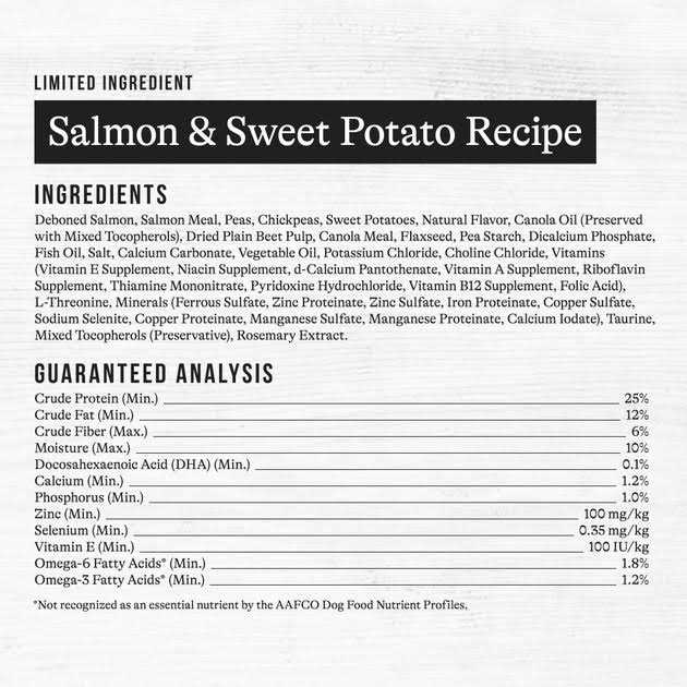 Limited Ingredient Grain-Free Sweet Potato Recipe Dry Dog Food A990797