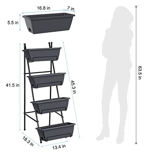 Brick Red 4 Tier Raised Garden Bed S259