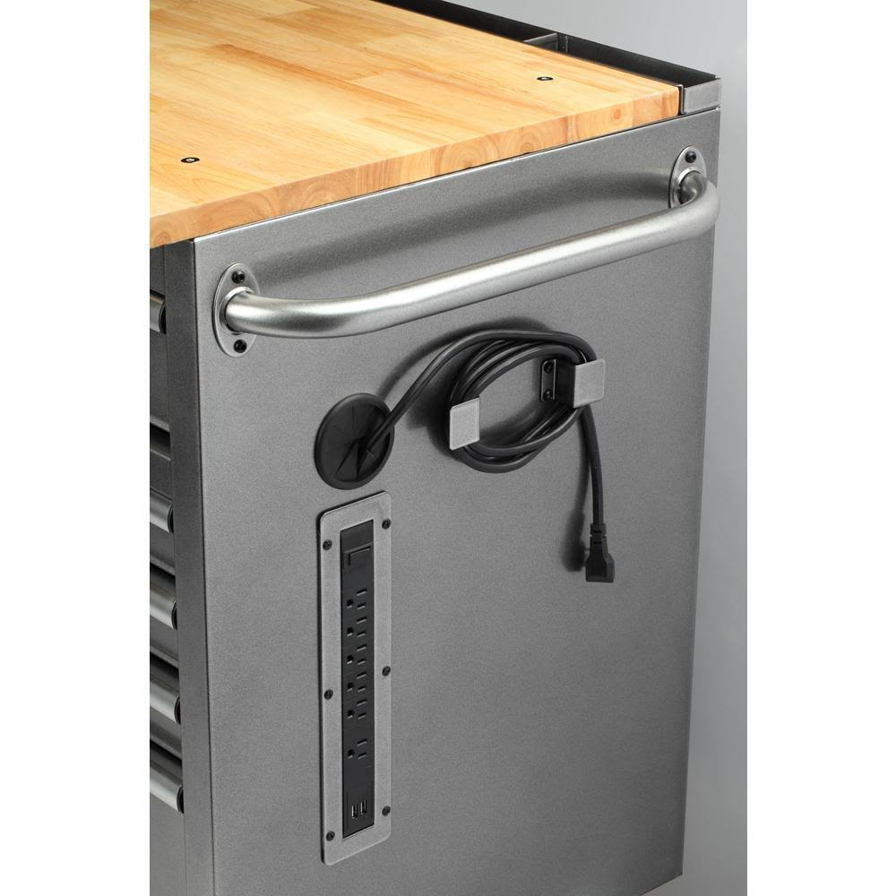 Metallic Silver 10-Drawer Tool Chest Mobile Workbench P81499