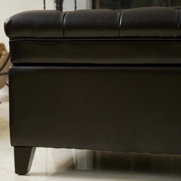 Espresso Tufted Storage Ottoman W47193