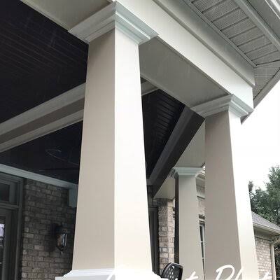 72x22 H x 11.63x22 W Square Tapered Raised Panel Post E1406