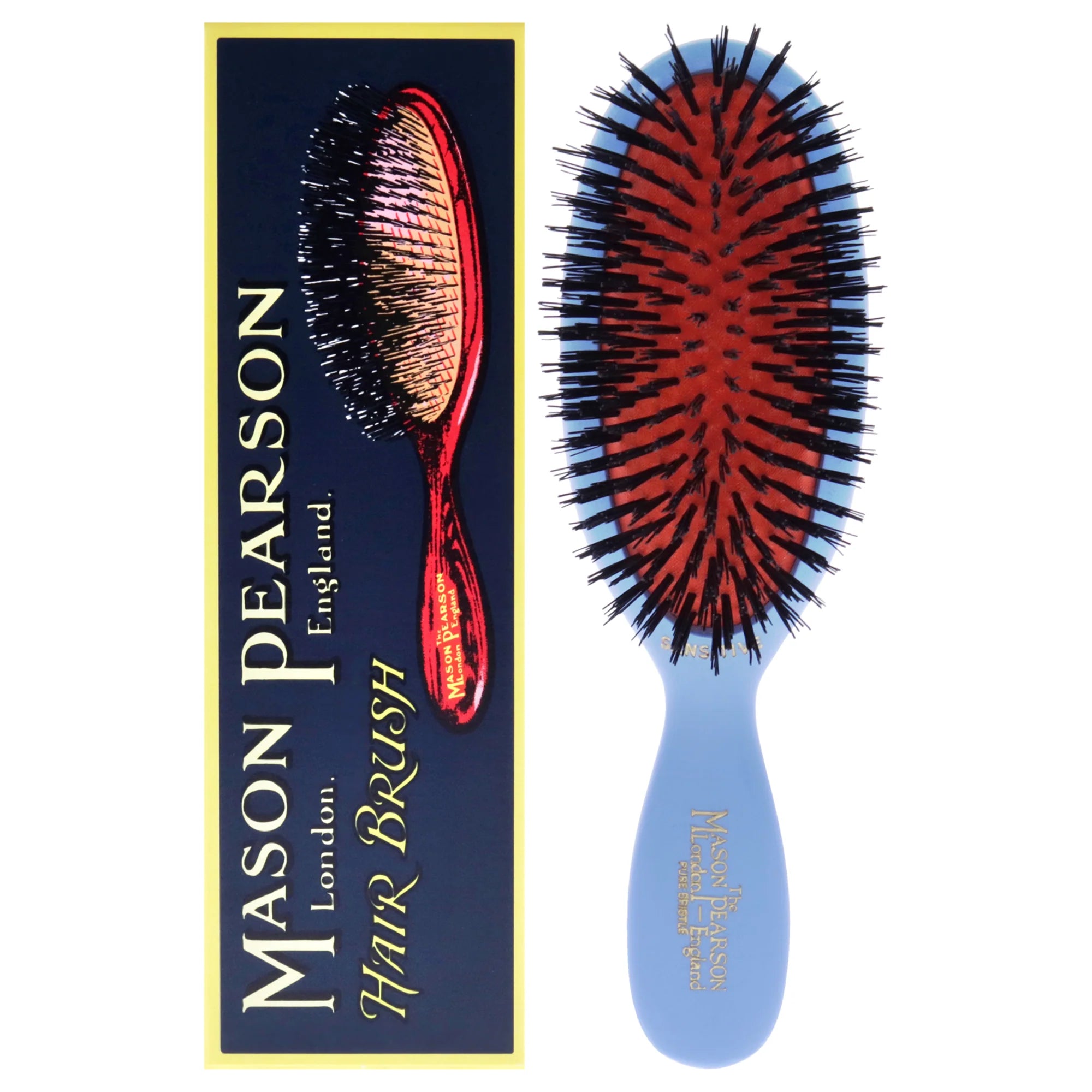 Blue 1 Pc Pure Bristle Hair Brush R577