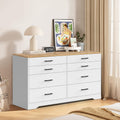 White 8 Drawer Wood Dresser Z91214
