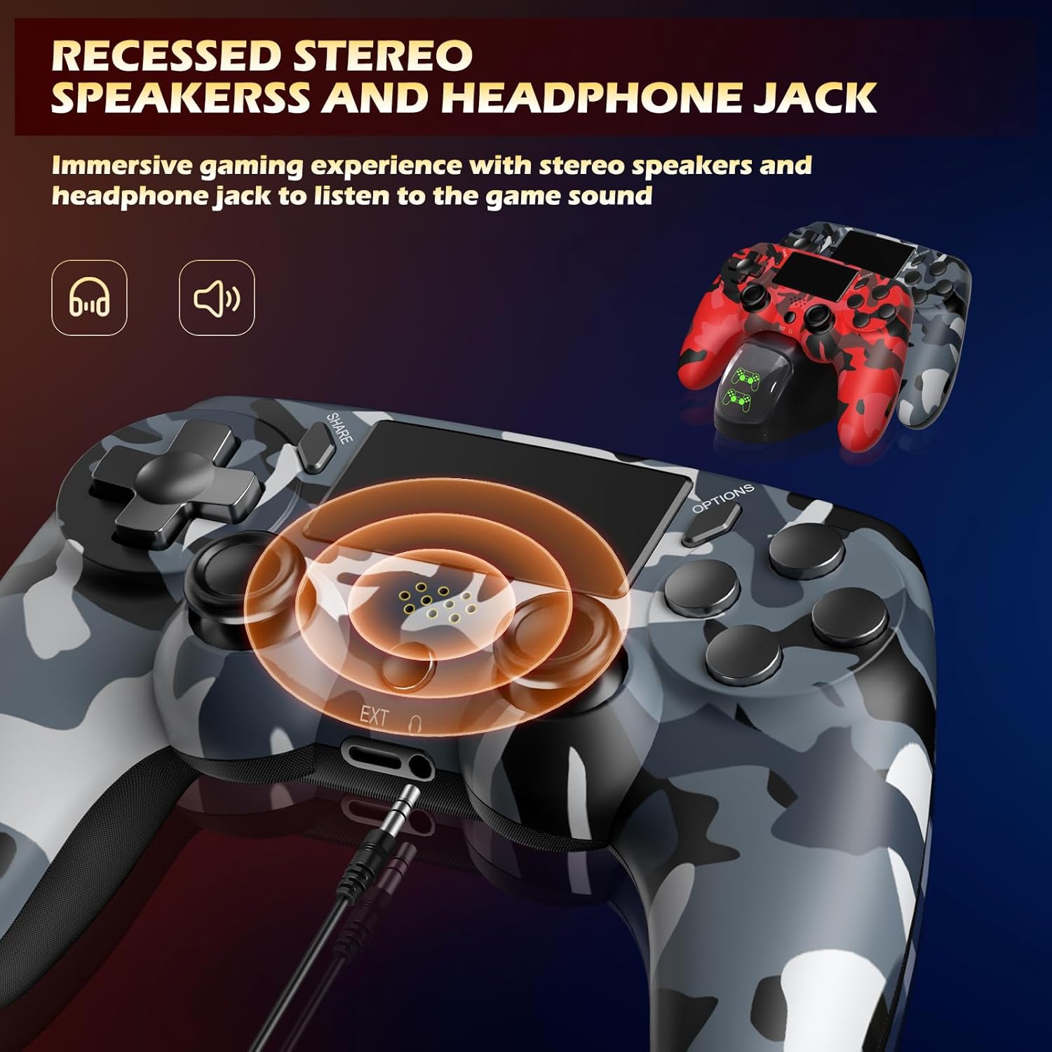 2 Pack Wireless Controller for PS4 B872