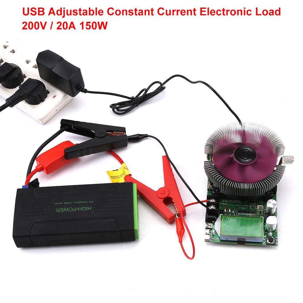 150W 200V 20A USB Adjustable Constant Current Electronic Load Battery Capacity Tester Module Power Meter Y871846