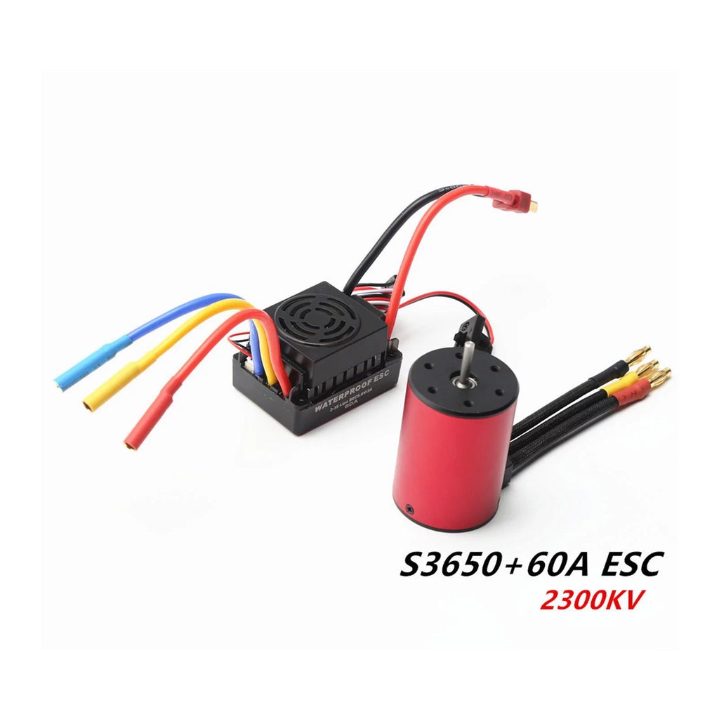 Waterproof Brushless Motor 60A ESC 50Mmx36mm 4 Poles 2300kv J696