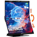 Dual 24" FHD Stacked Desktop Monitors with 1080P Webcam & Speakers, 100W USB-C Charging L783