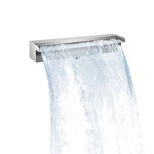 Stainless Steel Rectangular Pool Waterfall Spillway 17.7 Inch D560