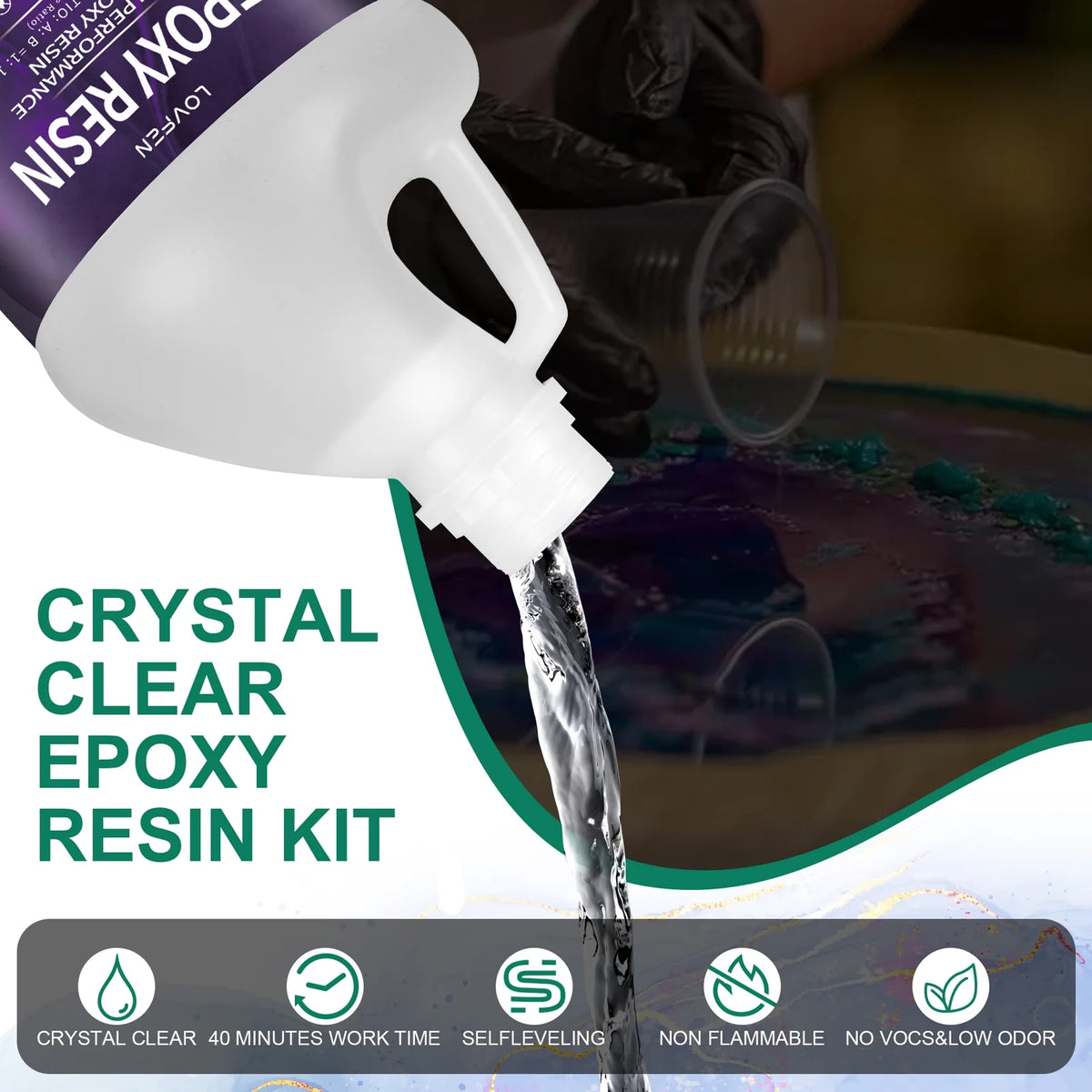 2 Gallon Crystal Clear Epoxy Resin J703496