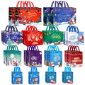 24 Pack Assorted Sizes Reusable Non-Woven Christmas Gift Bags B248