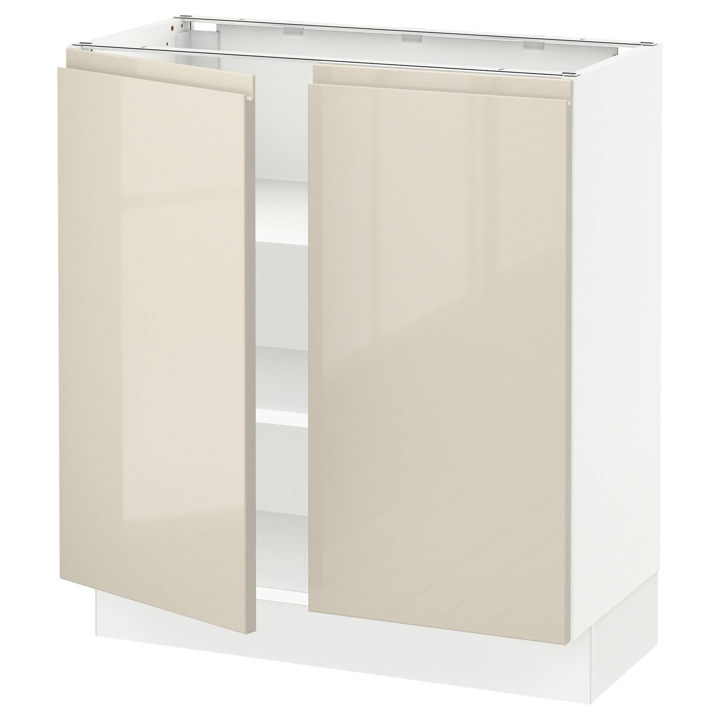 White 30x15x30 Base Cabinet with shelves and 2 Doors A6211
