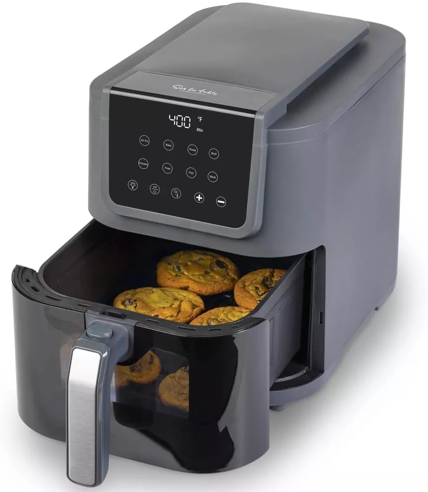 4-in-1 5qt Compact Air Fryer with Digital Touchscreen E235020