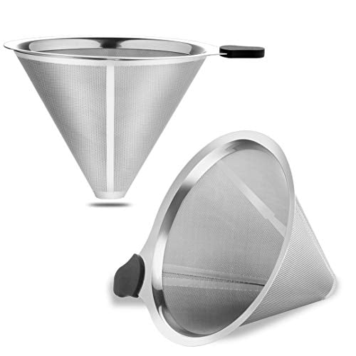 Stainless Steel Reusable Cone Coffee Mesh Dripper H963899