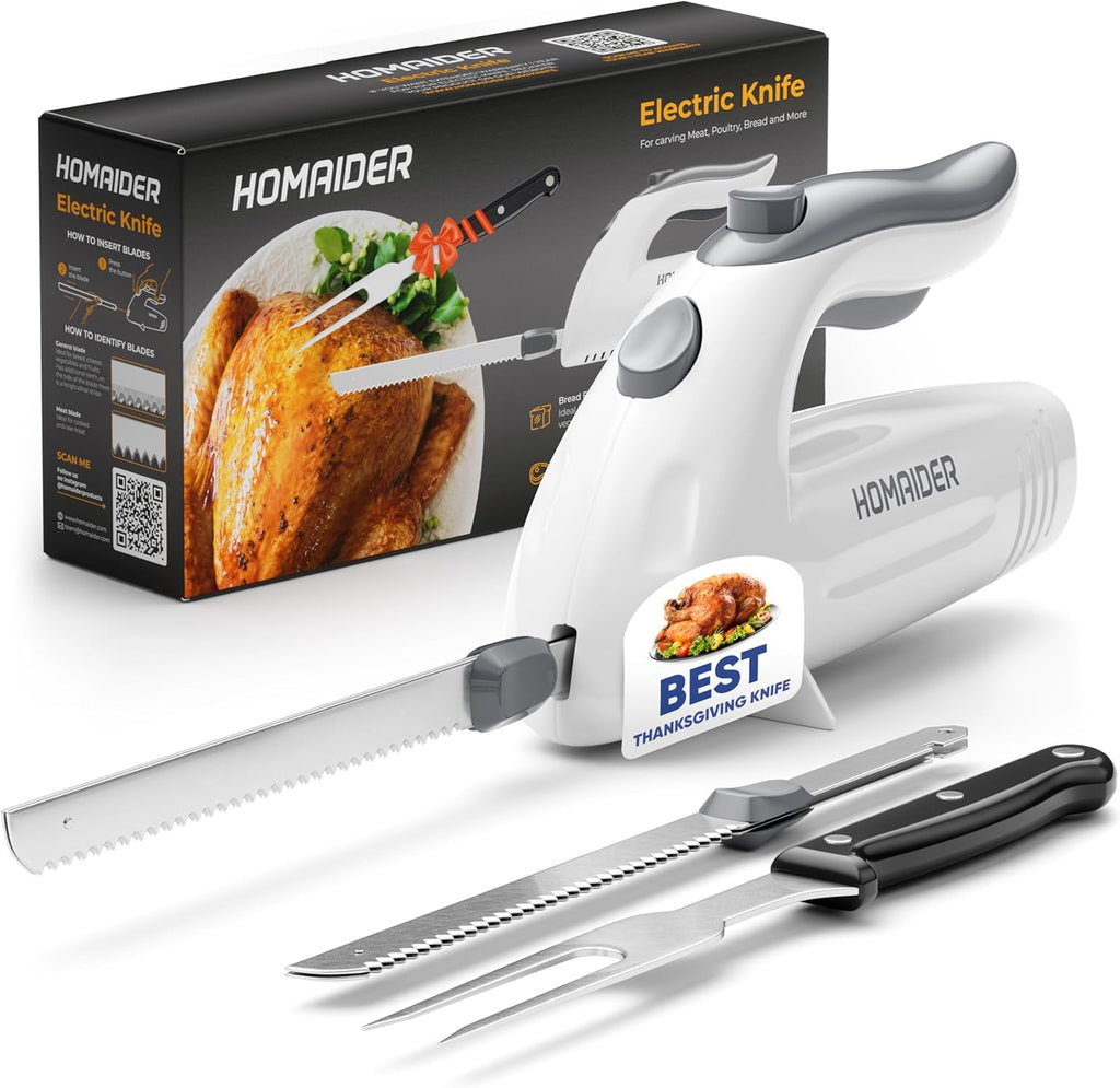Electric Knife with Serving Fork and Carving Blades P90470
