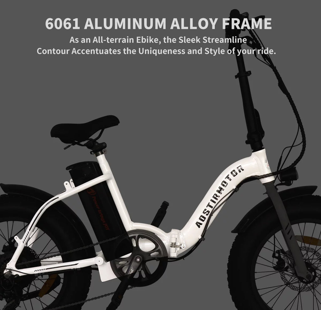 Folding Electric Bike 20 inch Fat Tire Electric Bicycle with 500W Motor 36V 13AH Removable Lithium Battery J719079