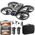 RC Drone with Screen On Controller, Brushless Motor Drone with Dual Cameras K888