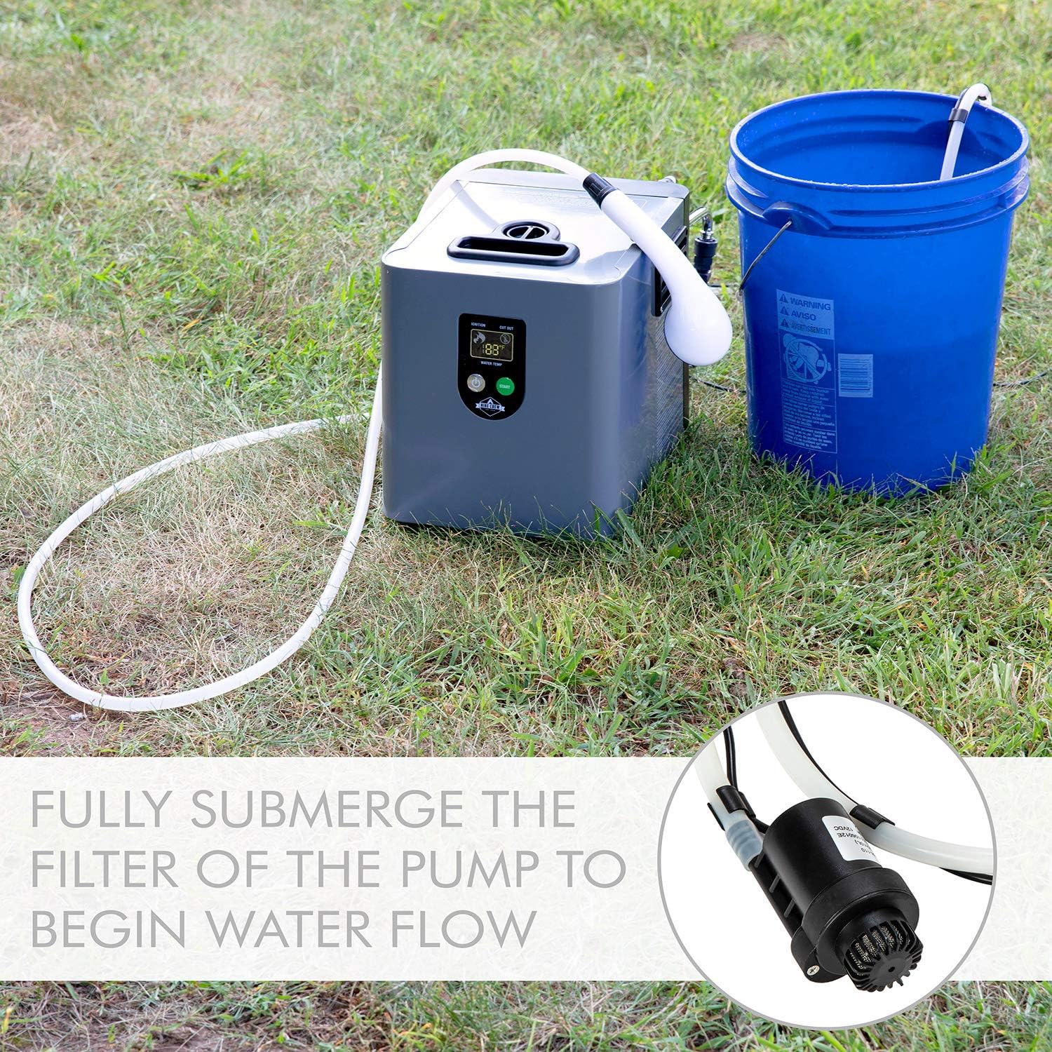Portable Propane Water Heater & Shower Pump with Carry Case F622882
