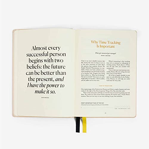 3-Month Productivity Planner, A5 Undated Quarterly Planner (Black) P452