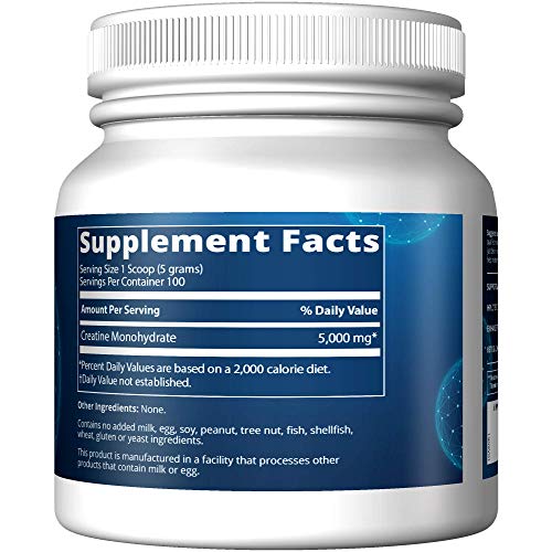 Creatine Monohydrate 500 Micronized Performance Powder 100 Servings K2771