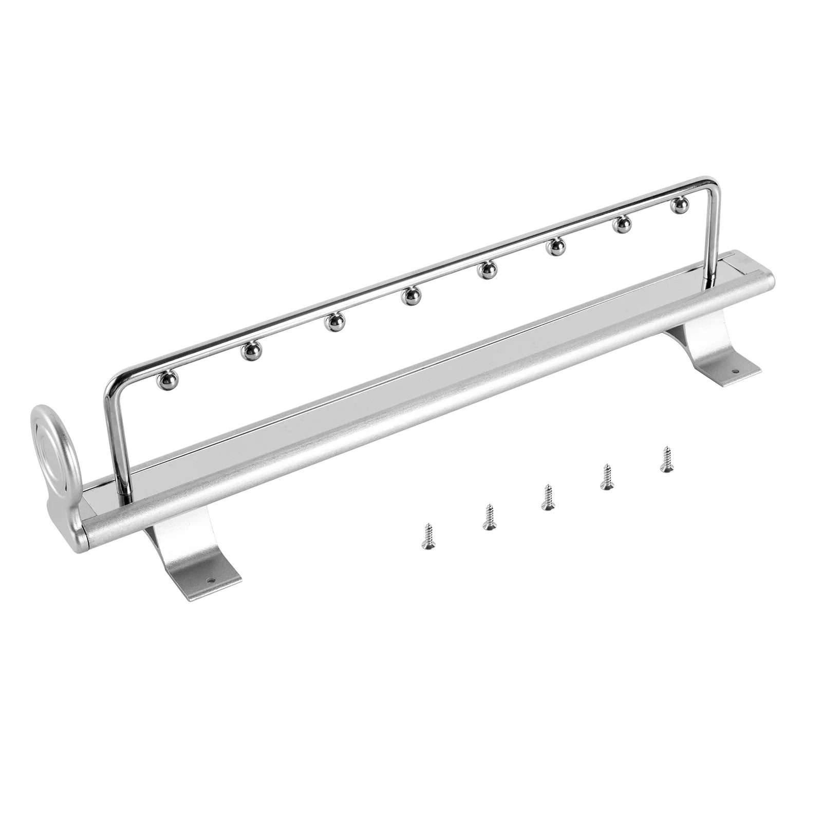 Stainless Steel Clothes Rail Retractable Closet Pull Out Rod 46x14x10cm I391778