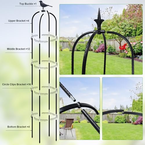 2 Pack 6ft Garden Obelisk Trellis for Climbing Plants W25906