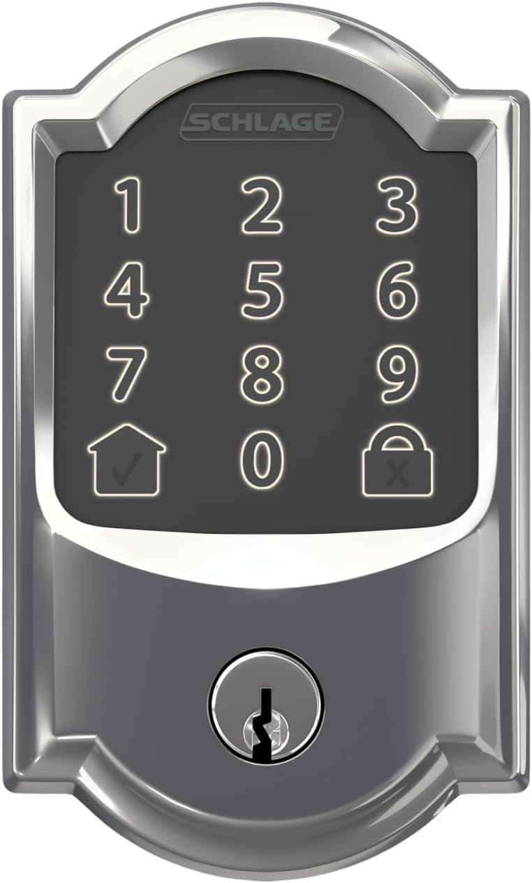 Bright Chrome Smart WiFi Deadbolt W241