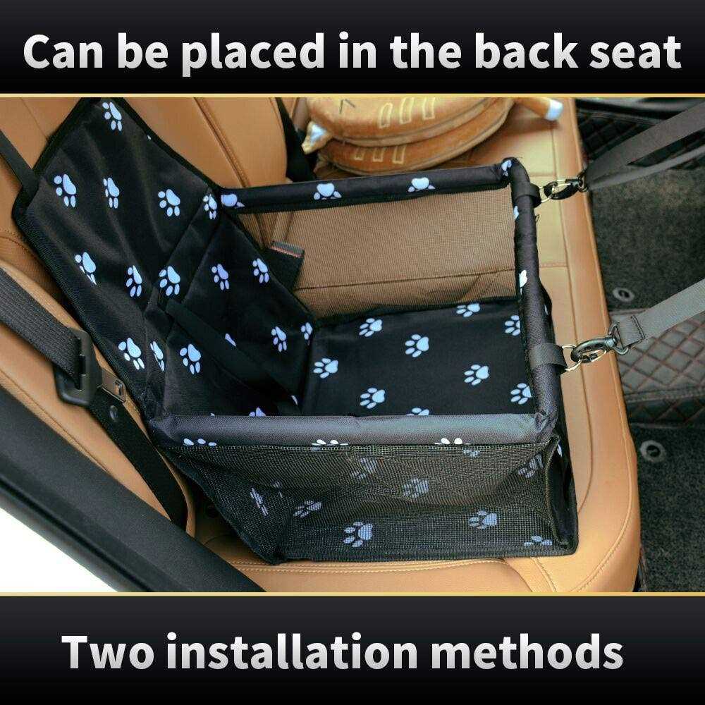 Dog Car Seat with Clip-On Safety Leash and PVC Support Pipe V64512