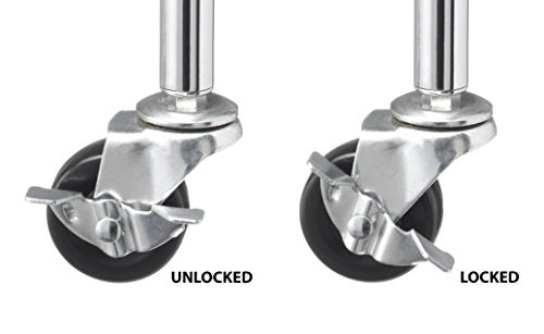 3 Tier Chrome Rolling Utility Cart P252757