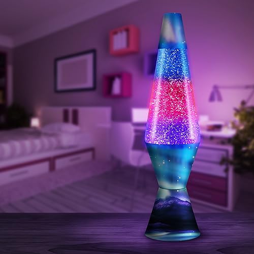 14.5 inch Purple/Blue Plastic Lava Lamp B488