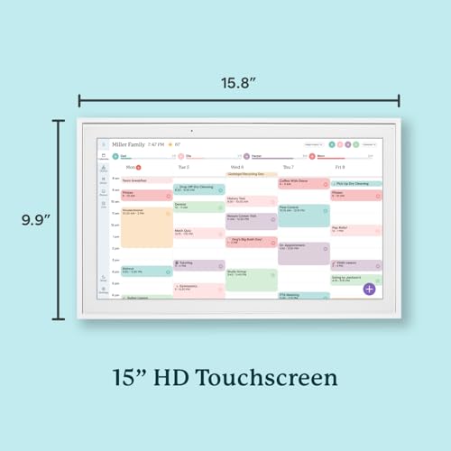 15-inch Wall Planner Digital Calendar Smart Touchscreen Interactive Display M866