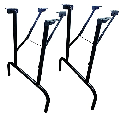 27 In Steel Powder Coated Gloss Black Folding Table Legs (4) O38536