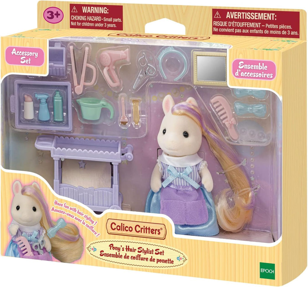 Pony's Hair Stylist Set Dollhouse Playset with Figure and Accessories Z643