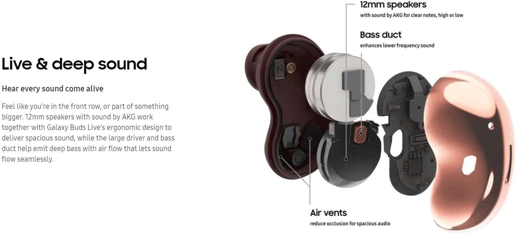 Galaxy Buds Live Active Noise Cancelling TWS Open Type Wireless Bluetooth 5.0 Earbuds, 12mm Drivers, Mystic Black P905425