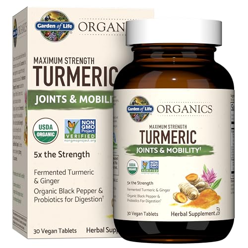 30 Tablets Turmeric Joints & Mobility Support 500mg Curcumin Black Pepper Organic Herbal Supplements I17703