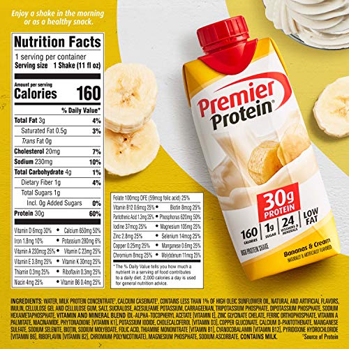 30g Shakes Bananas and Cream, 44 Fl Oz, Pack of 4 I8922
