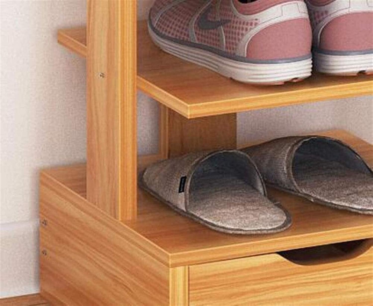 Tall Narrow Shoe Cabinet with Adjustable Shelf and Drawer O688