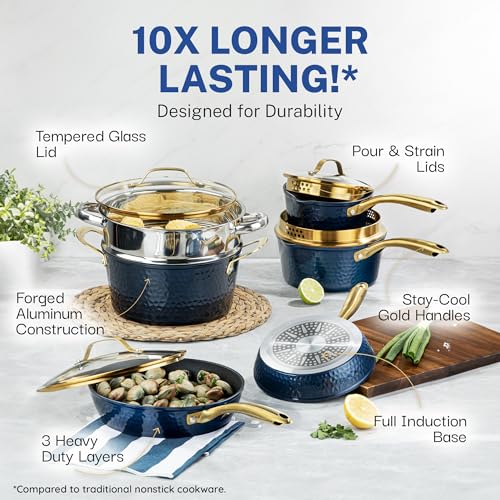15 Pc Non Stick Induction Cookware Set V86696