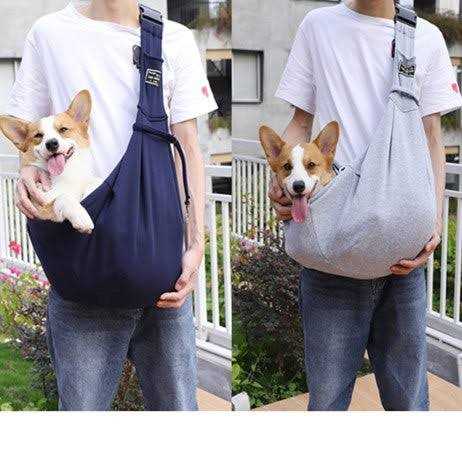 Dog and Cat Sling Carrier Hands Free Reversible Pet Papoose Bag Soft Pouch Tote O696781