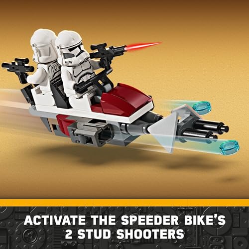 LEGO Star Wars Clone Trooper & Battle Droid Battle Pack Set, Buildable Toy Speeder Bike Vehicle, Tri-Droid and Defensive Post, 75372 S977771