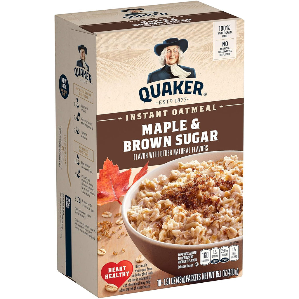 Maple Brown Sugar Instant Oatmeal 10 Ct U951