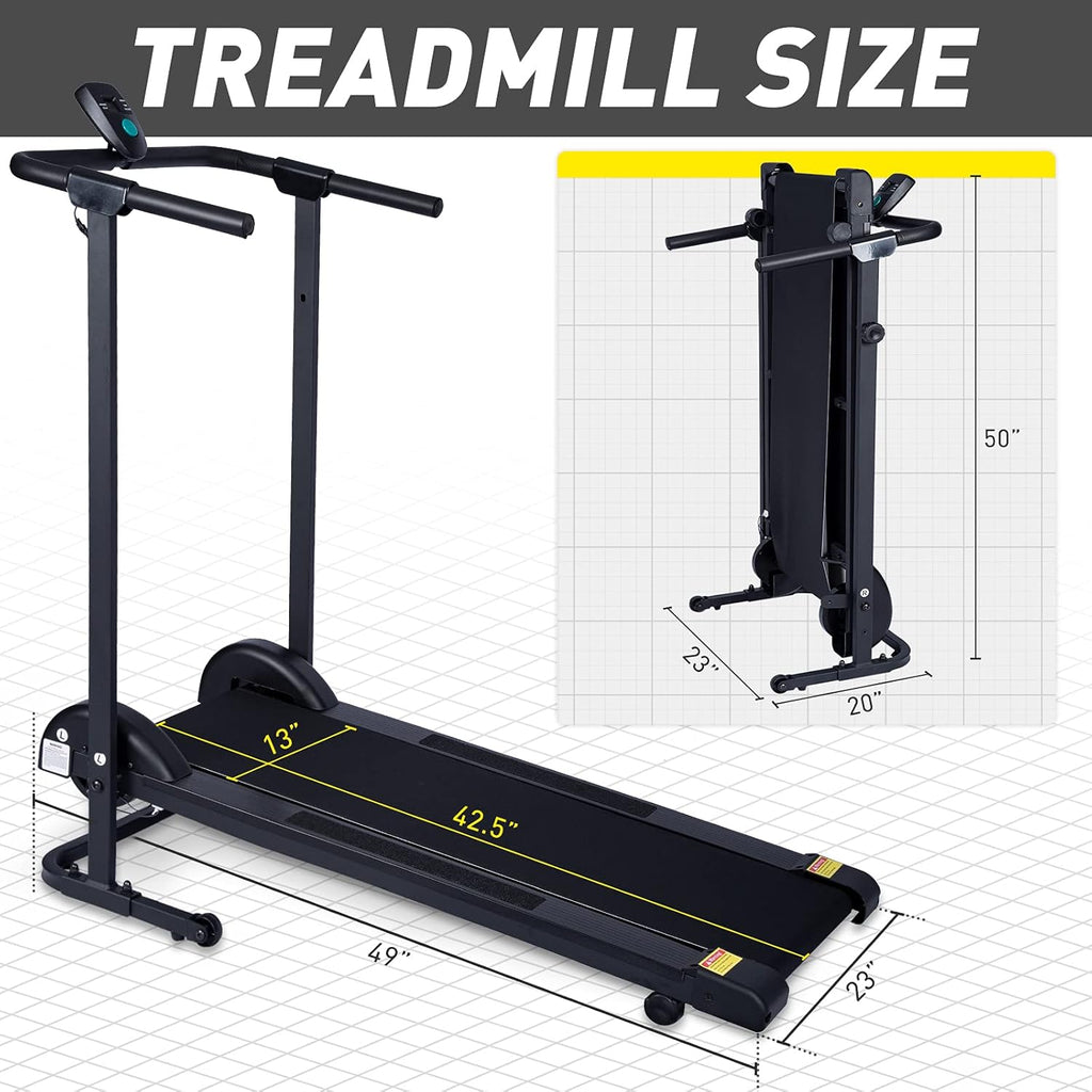 Manual Treadmill Non Electric with 10° Incline Small Foldable A91321