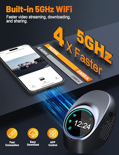 4K Dash Cam with Touch Screen, Built-in 5G WiFi, 64GB Card, Night Vision, Loop Recording U452363
