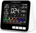 14 in 1 Air Quality Monitor Indoor with Beep Alarm, PM1.0|PM2.5|PM10|HCHO|TVOC|AQI|Temperature|Humidity|Time, Battery Powered Air Monitor M72120