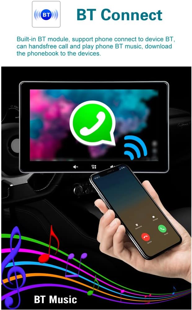7 Inch Touchscreen Monitor with Bluetooth Car Stereo T12460