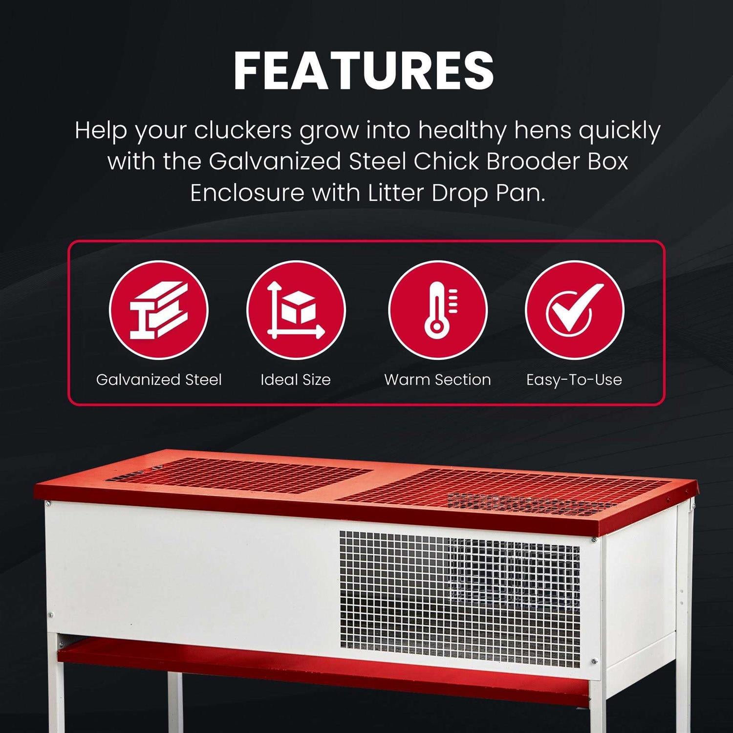 Galvanized Chick Brooder Box A3908