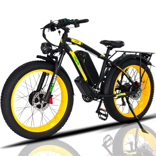 2000W Electric Bike with 48V 20AH Battery 26x4.0 Fat Tire Mountain E Bike Dual Motor 21-Speed Dual Hydraulic Disc Brake Q2780