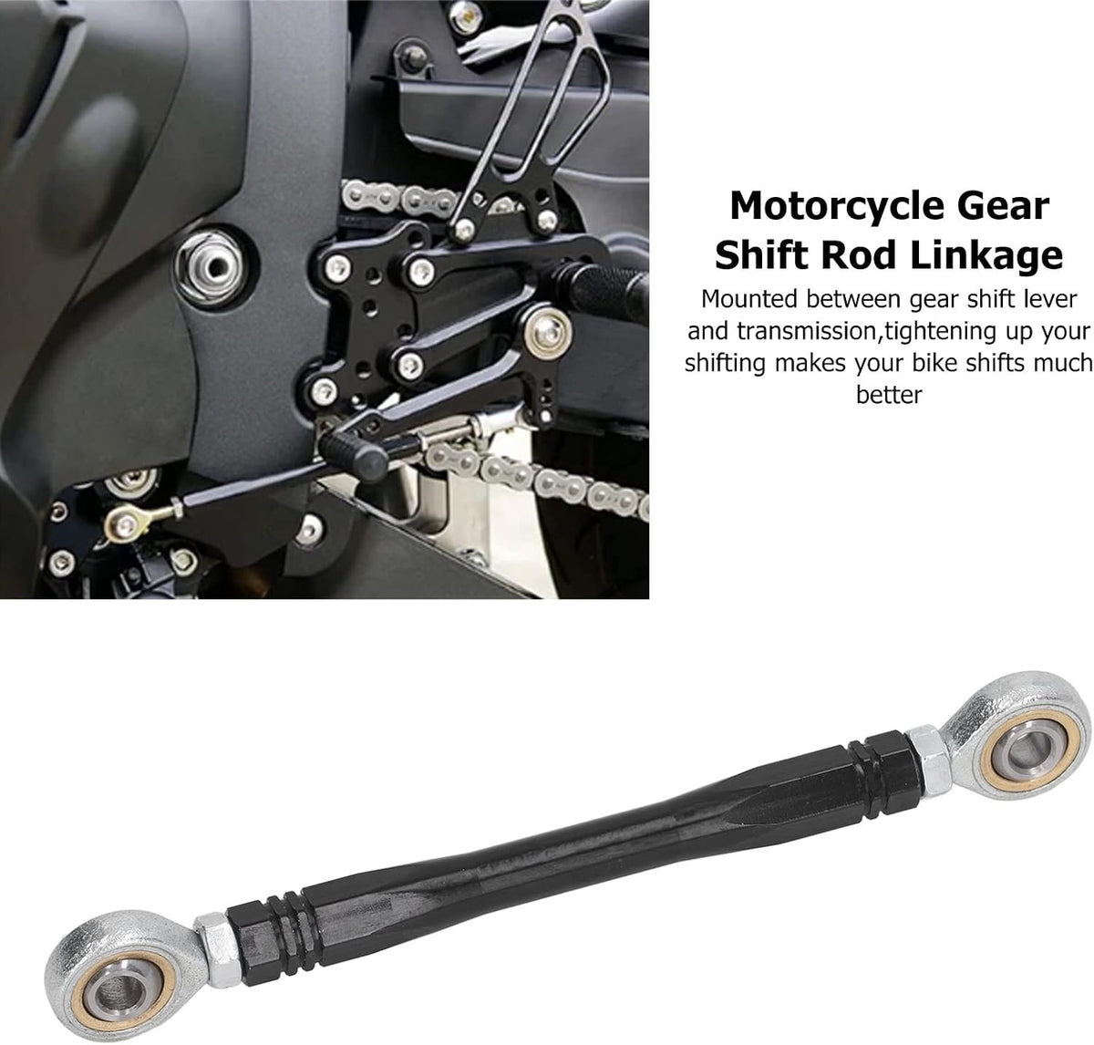 100mm CNC Aluminum Alloy Motorcycle Gear Shift Shifter Rod Linkage R9783