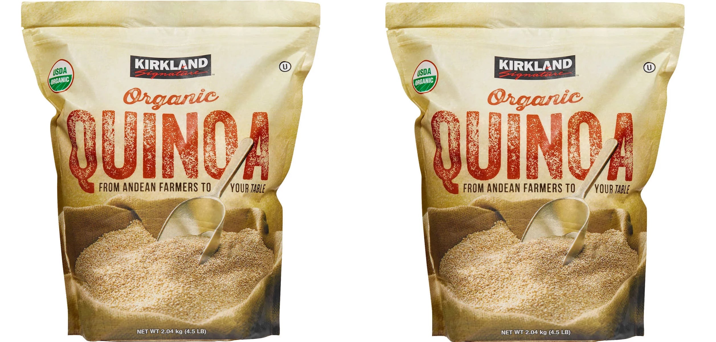 Organic Quinoa, Resealable Bag 4.5 lbs (2 PACK) M837